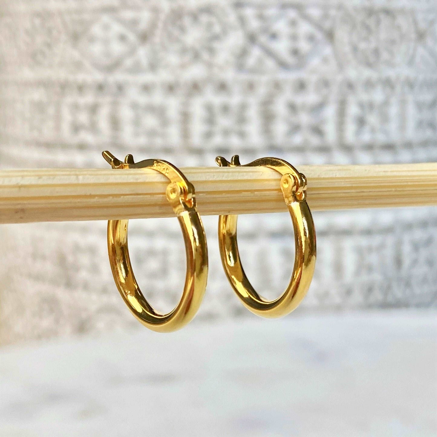 PyP JEWELERS Hoop Earrings S925 Sterling Silver, Gold and Rose Gold | Sold as a Pair 15mm, 20mm or 25mm Hoops