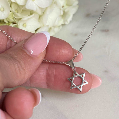 PyP JEWELERS Star of David Necklace for Women | Made with solid High Quality 925 Sterling Silver | Available in Gold, Rose Gold and Silver.