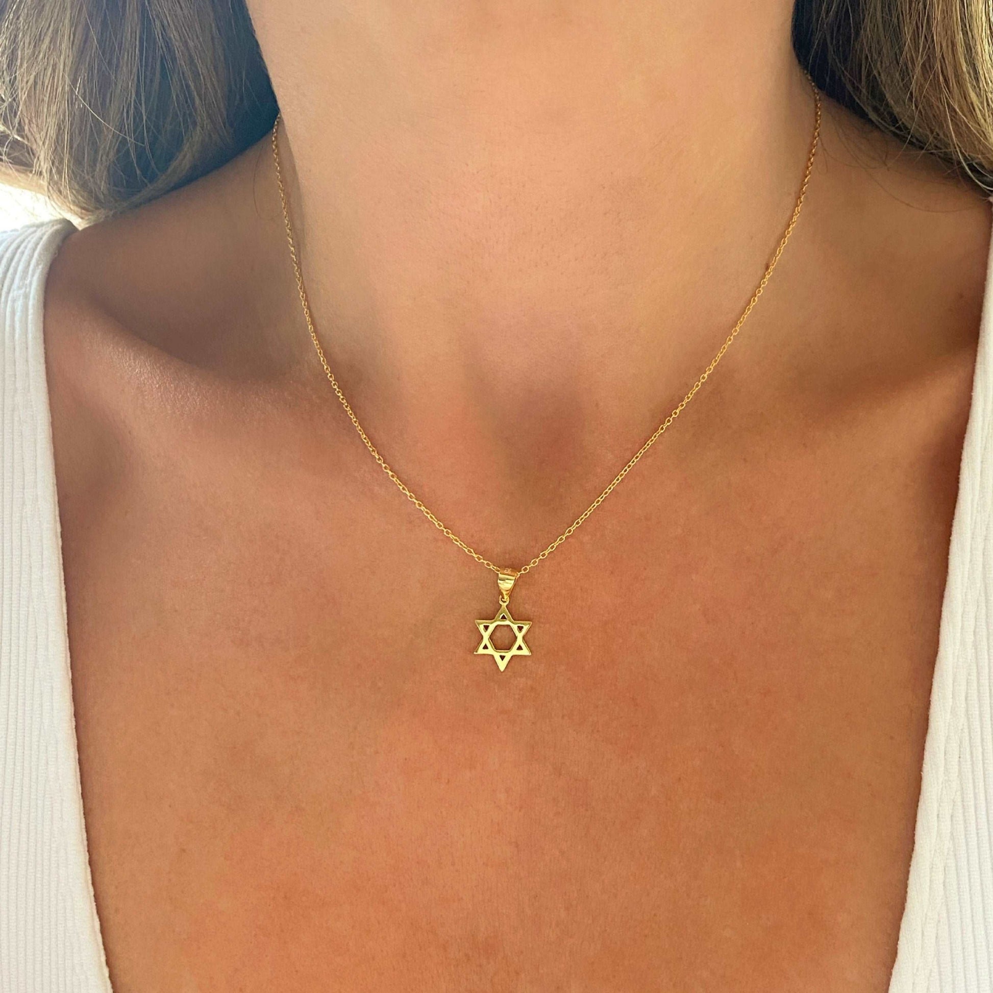 PyP JEWELERS Star of David Necklace for Women | Made with solid High Quality 925 Sterling Silver | Available in Gold, Rose Gold and Silver.