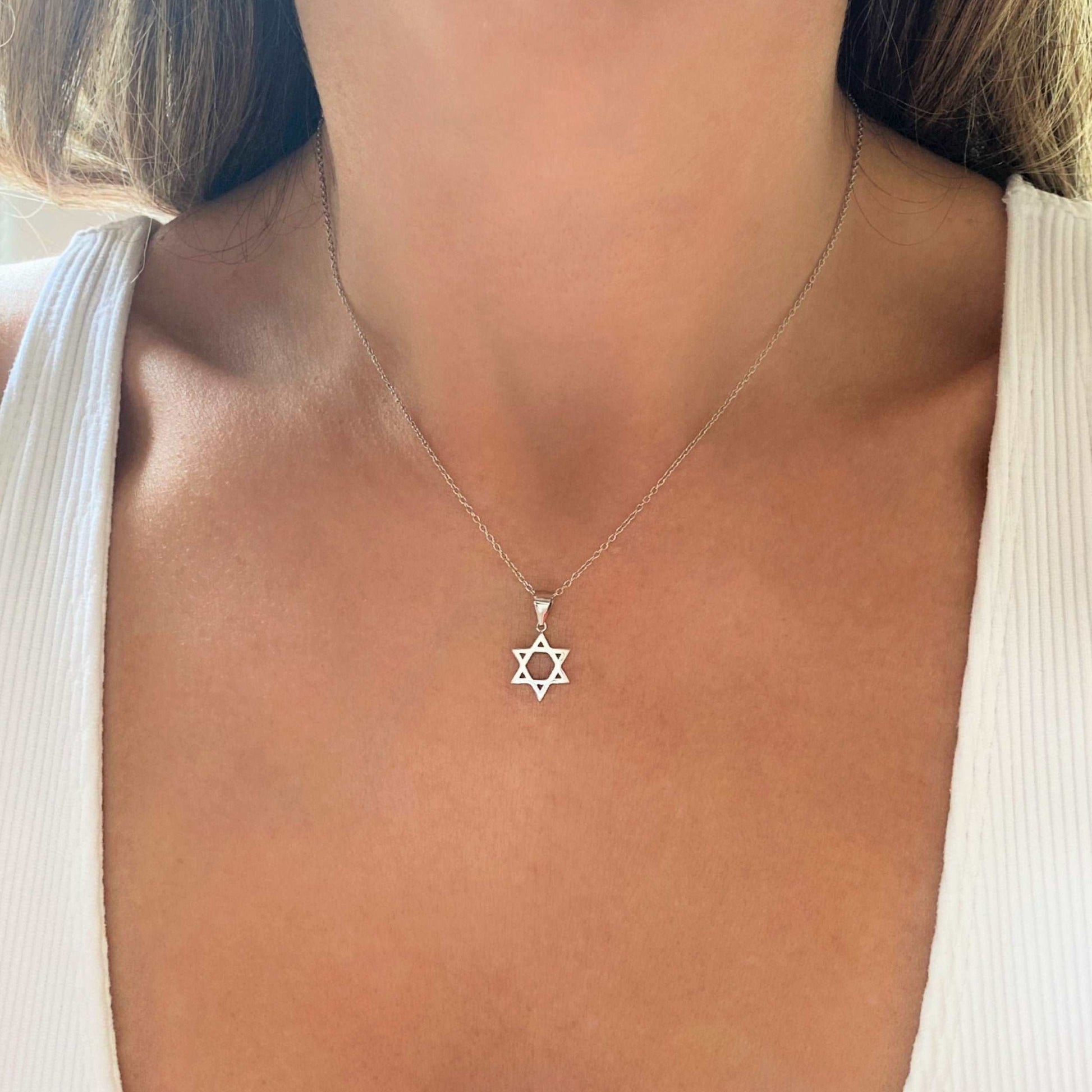 PyP JEWELERS Star of David Necklace for Women | Made with solid High Quality 925 Sterling Silver | Available in Gold, Rose Gold and Silver.