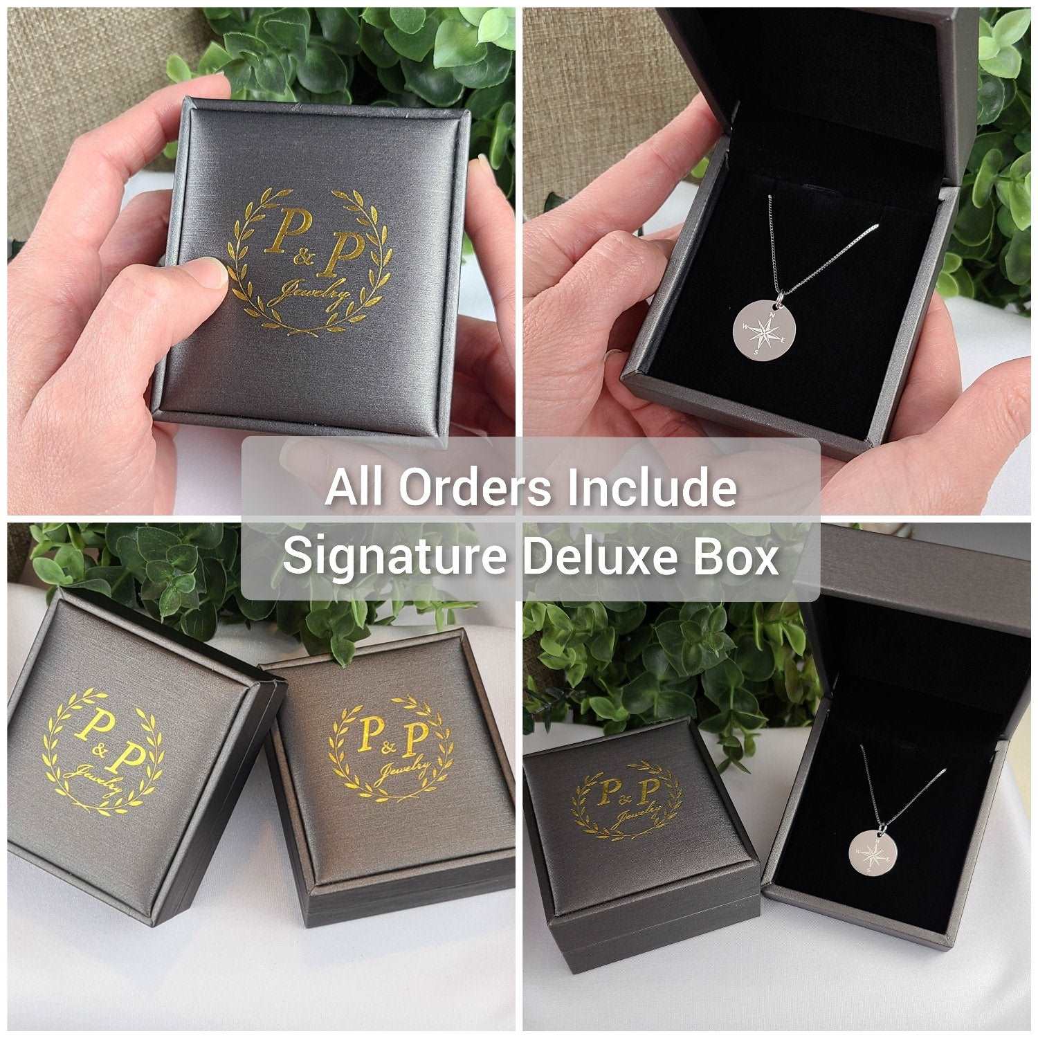 PyP JEWELERS beautiful and delicate Box of our Brand, which will add a perfect accompaniment to the Gift Presentation, Storage and Protection of the piece.