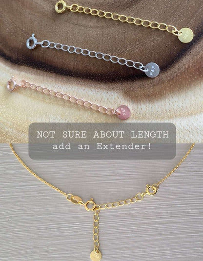 Removable 2 Inches Extenders for Necklace or Bracelet Silver, Gold and Rose Gold